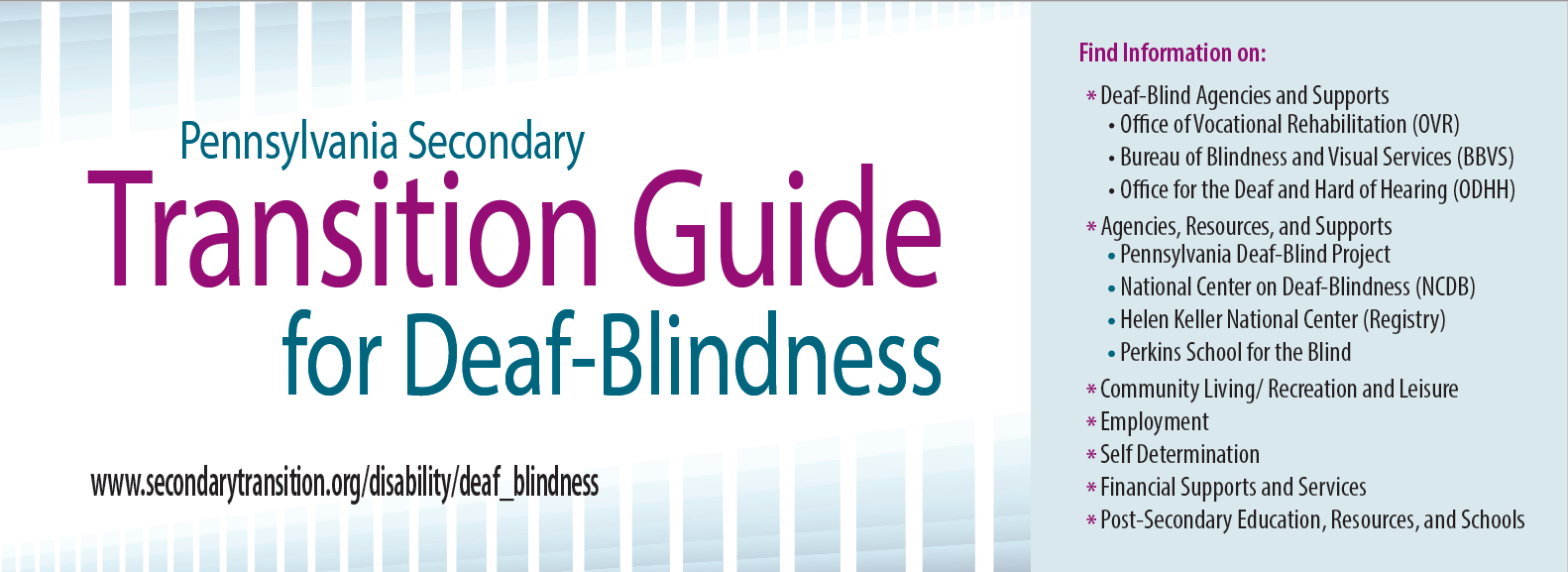 Secondary Transition Guide for Deaf-Blindness
